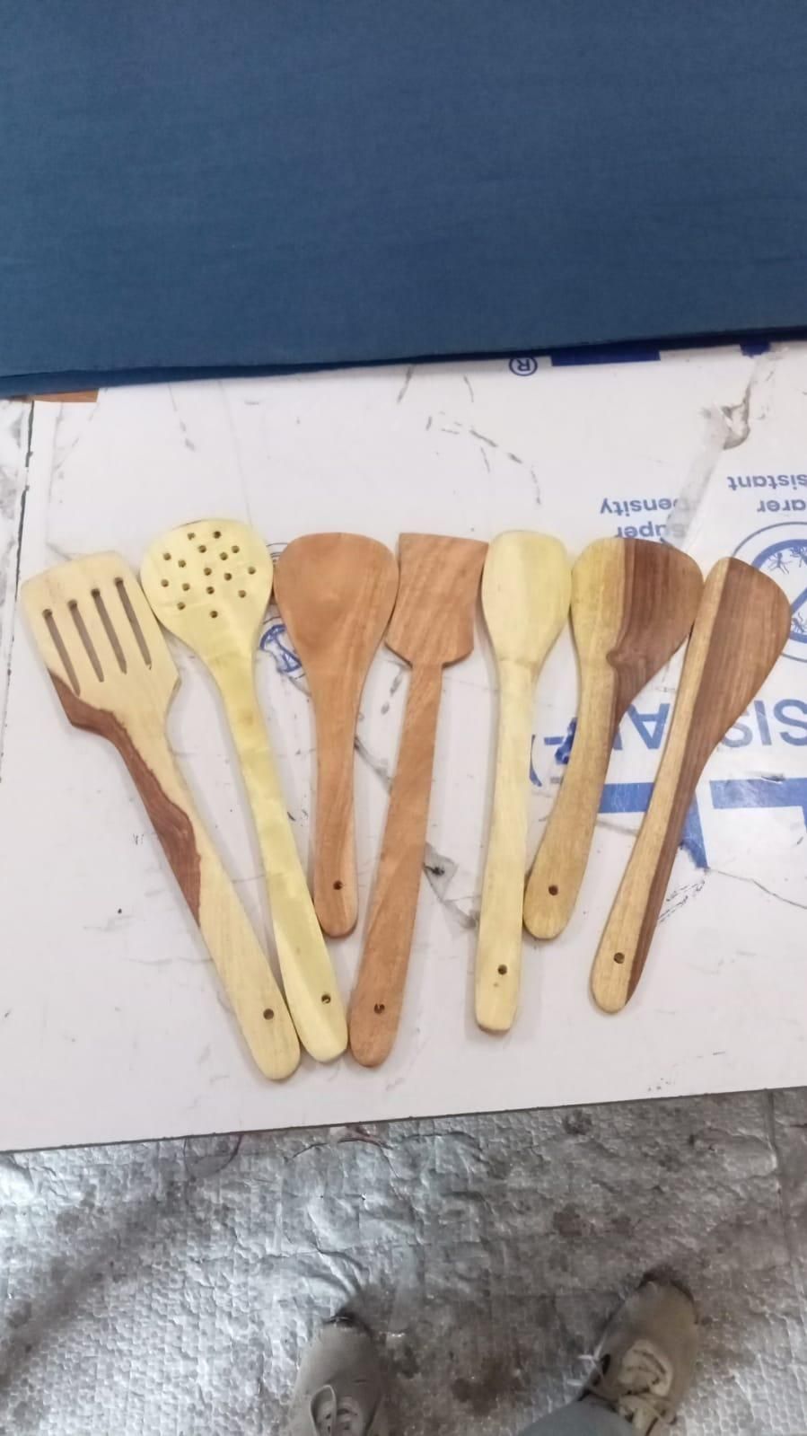 Sheesham Wood Spatula Set (Pack of 7)