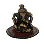 eCraftIndia Metal Phagdi Lord Ganesha on Round Base